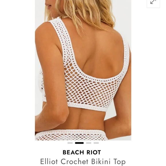 Beach Riot Crochet Bikini Set in White - Picture 3 of 10